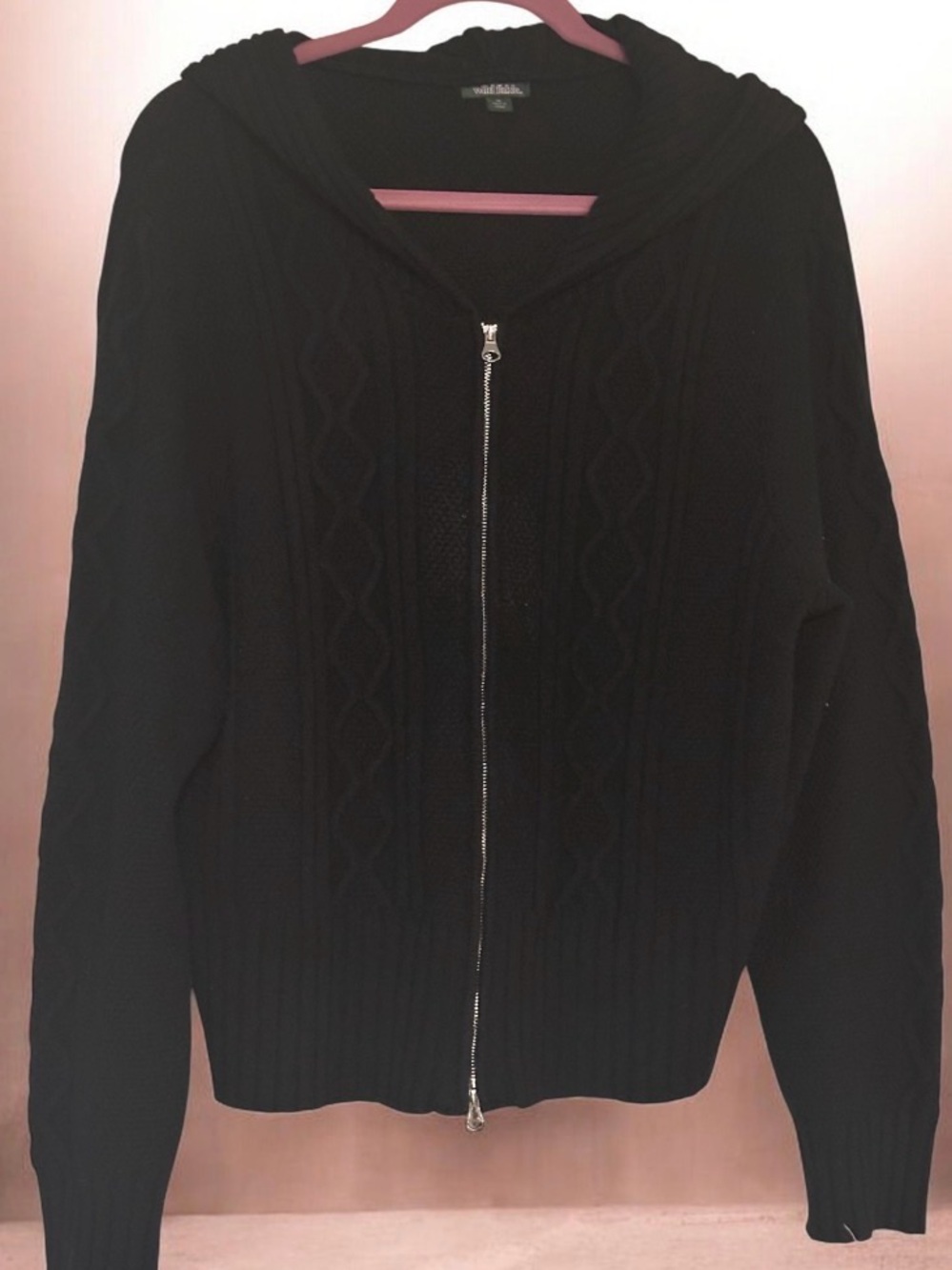 Wild Fable Women’s Black Textured Knit Sweater